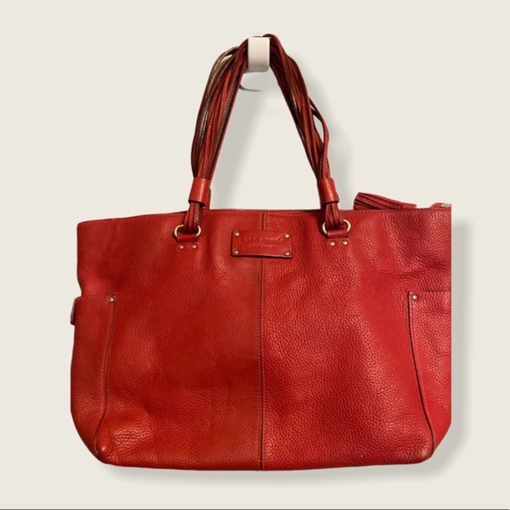 Kate Spade ♠️ Crossing Red Pebbled Leather Bag